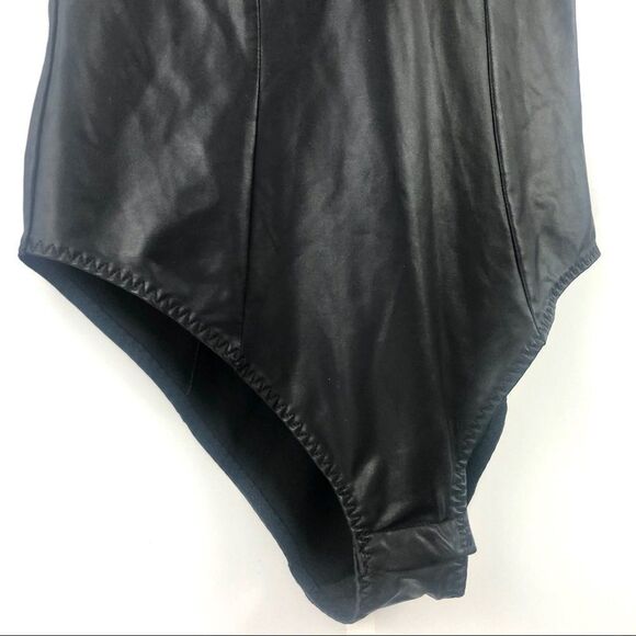 LA Senza Black Semi Sheen Bodysuit Size Small - Picture 4 of 7